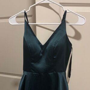 B Darlin Teal V-Neck Mini Dress